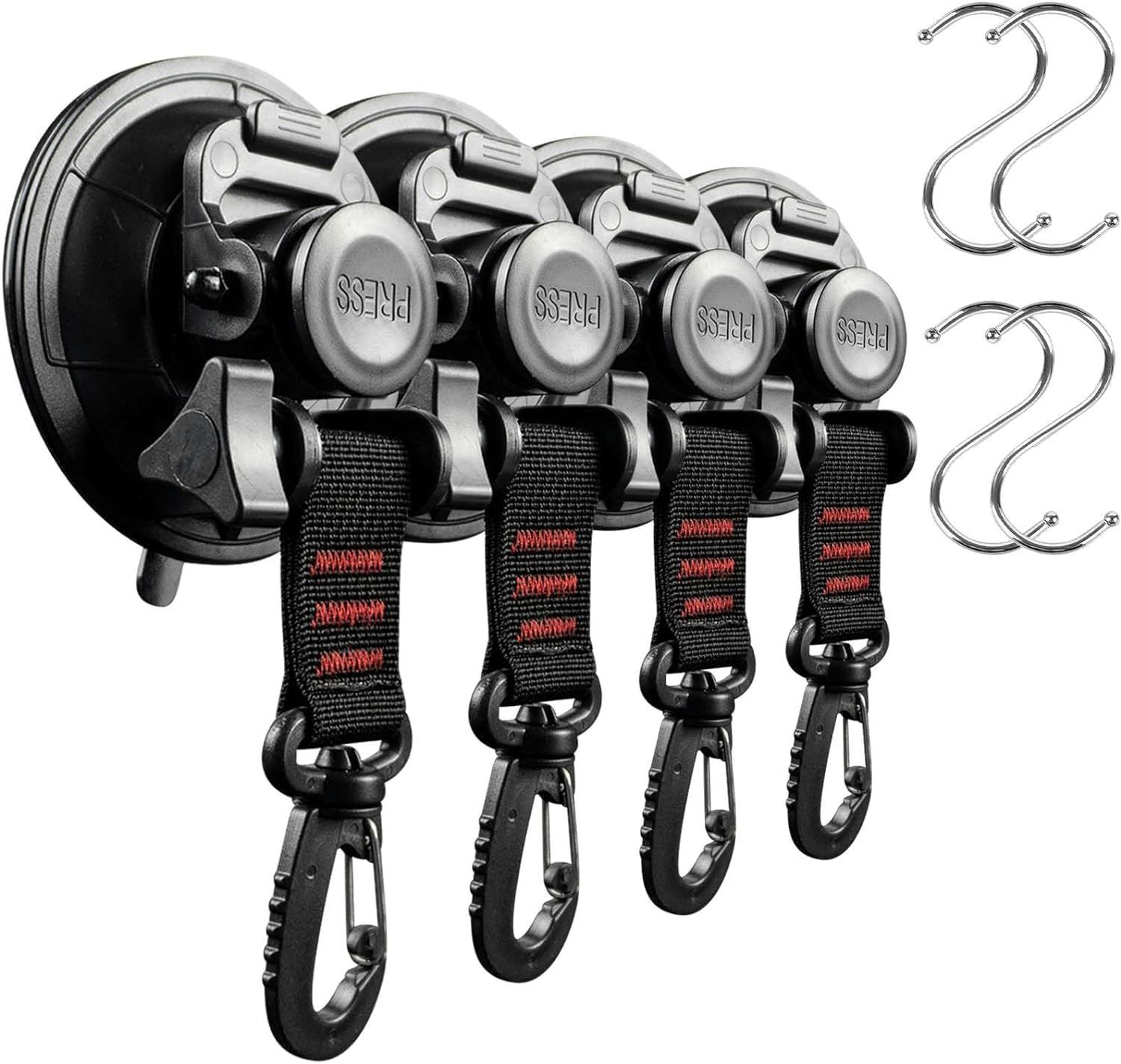 直径9cm-4個入り roseddy 吸盤 フック 強力 カーサイドタープ 吸盤 キャンプ タープ 吸盤 直径9cm 耐荷重 30kg 吸盤フック 超強力 タープ用 吸盤フック 車 タープ 連結 カー サイドオーニング 車 連