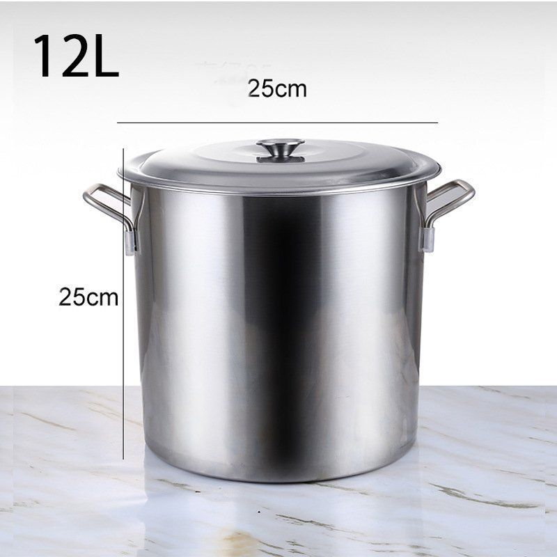 業務用ステンレス寸胴鍋 12L IH対応 炊き出し用 大容量 25cm 調理器具 