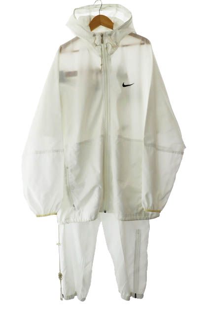 ナイキ NIKE VINTAGE ヴィンテージ 90s 銀タグ ジャケット パンツ セットアップ ジャージ XL L 白 ホワイト ブランド古着ベクトル 250511