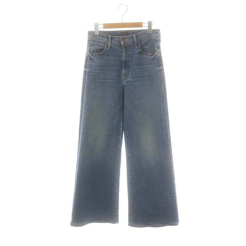 マザー mother 24SS THE DITCHER ROLLER ZIP SNEAK デニムパンツ ジーンズ ワイド 24 青 |MI OS