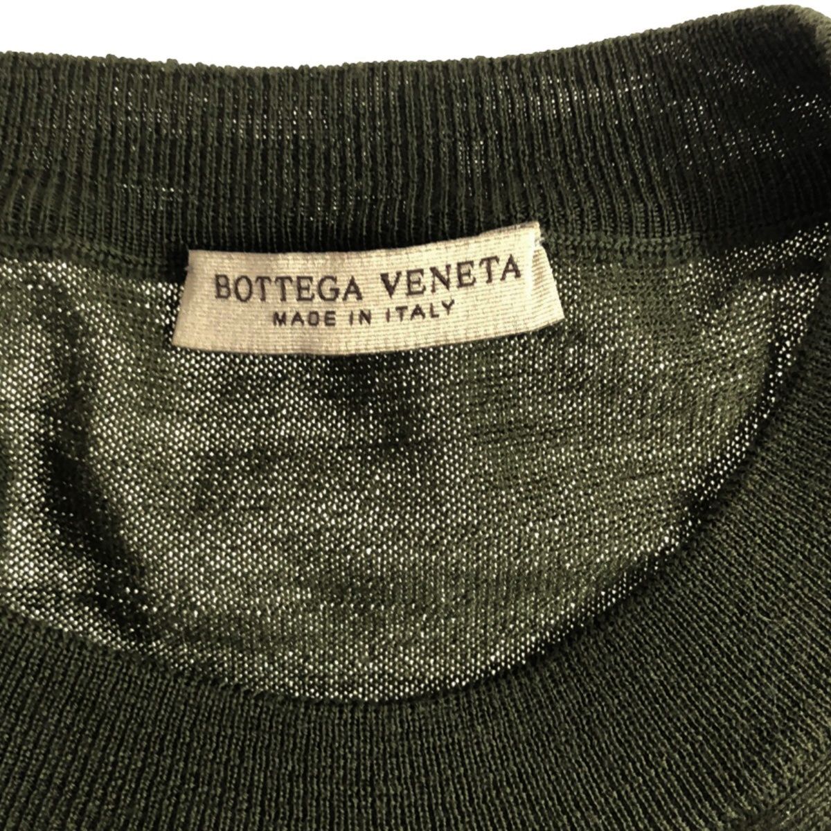 BOTTEGA VENETA ボッテガヴェネタ ウールハイゲージニットセーター 565068 VFZ10 カーキ 50 BOTTEGA VENETA ボッテガヴェネタ ウールハイゲージニットセーター