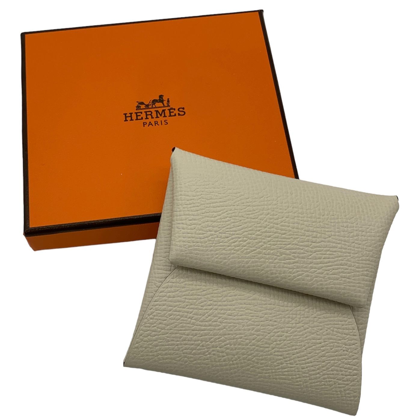 ▽【未使用品/美品】HERMES/エルメス バスティア コインケース Craie