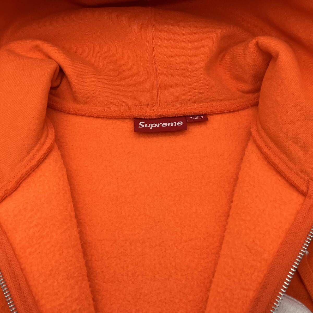 Supreme S LOGO ZIP UP HOODED SWEATSHIRT BRIGHT ORANGE シュプリーム