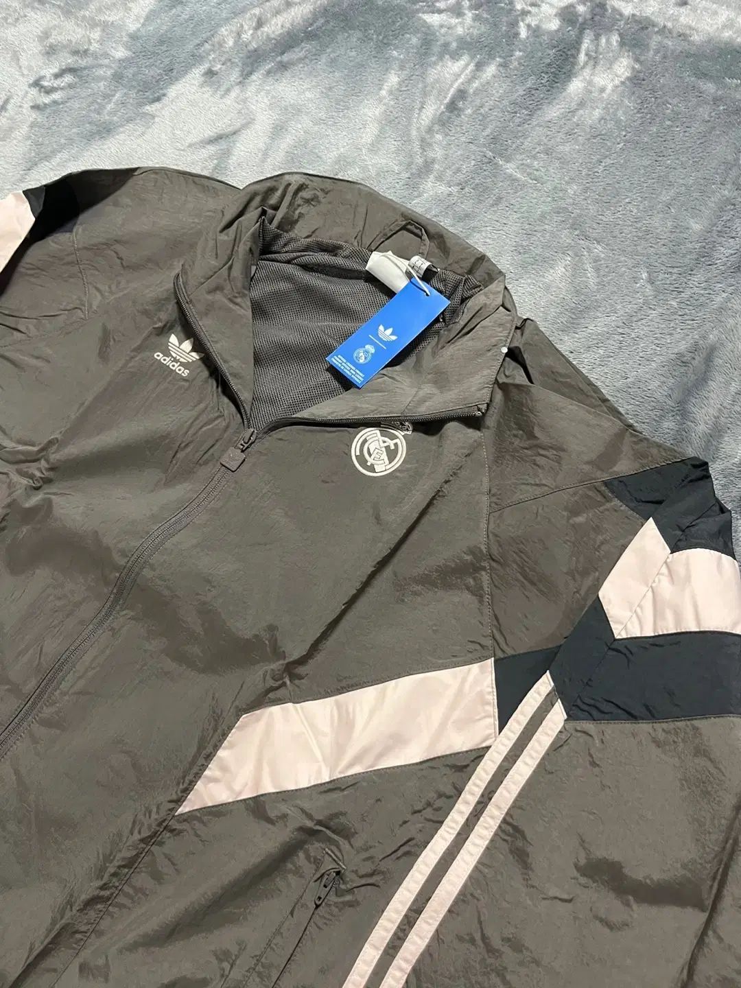 海外モデル 当日出荷 adidas アディダス リアル マドリード トラックトップス チャコールグレー グレー 2XL