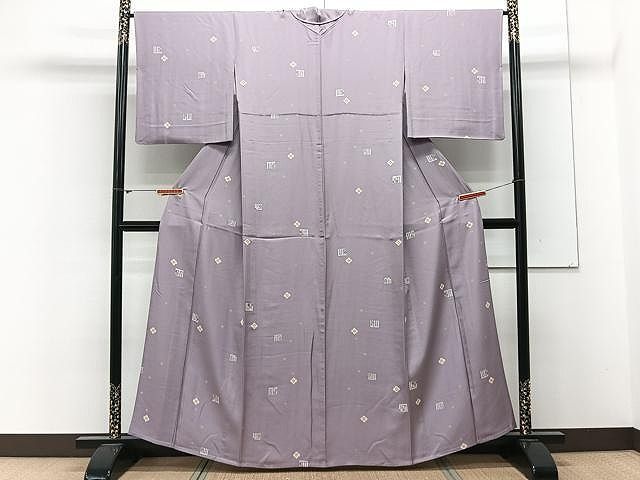 平和屋着物▽小紋　単衣　枝葉文　洗える着物　CAAS2418xi 平和屋着物▽小紋 単衣 枝葉文 洗える着物 CAAS2418xi