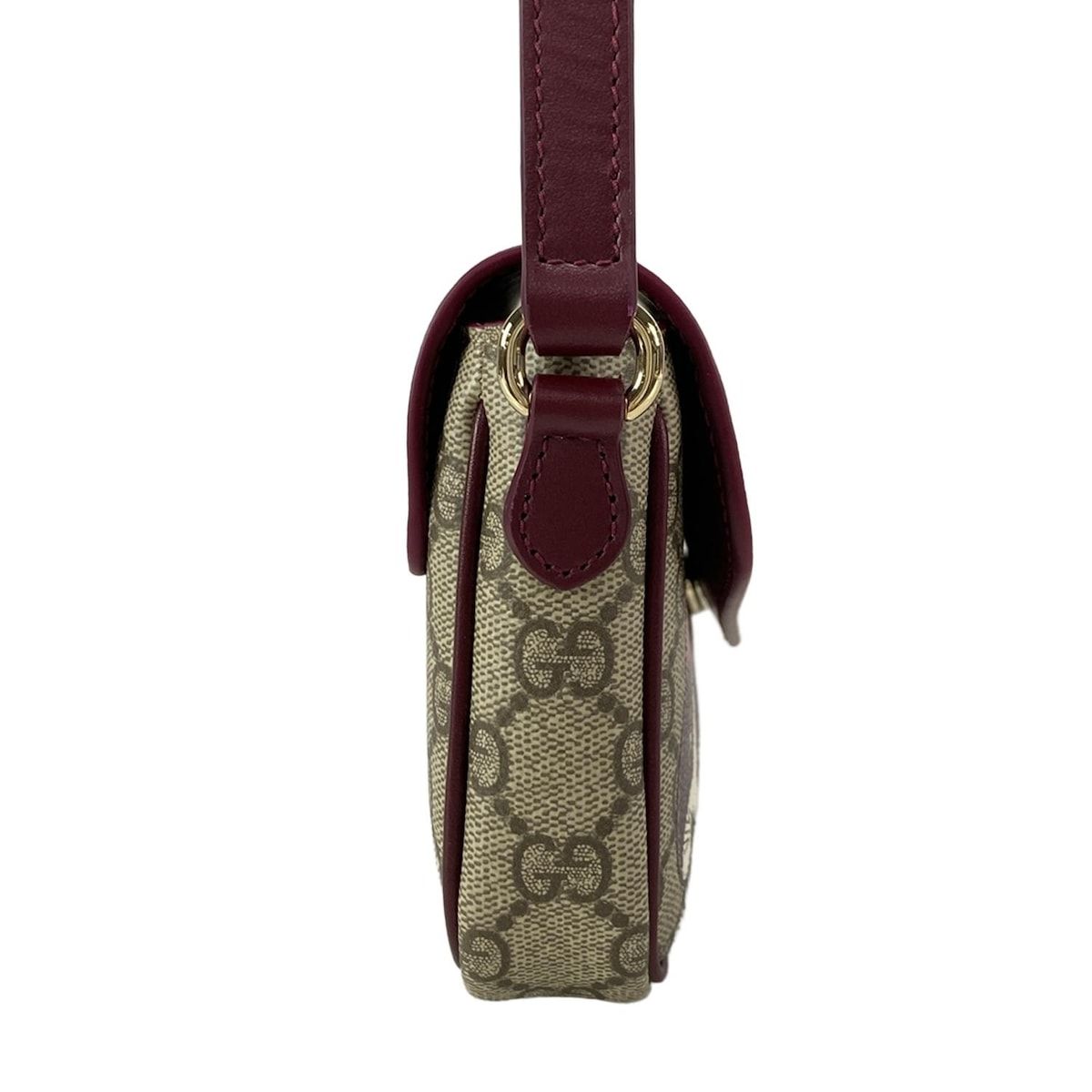 【GUCCI】キャット ディテール付き GG ミニショルダーバッグ キャット ディテール付き GG ミニショルダーバッグベージュ