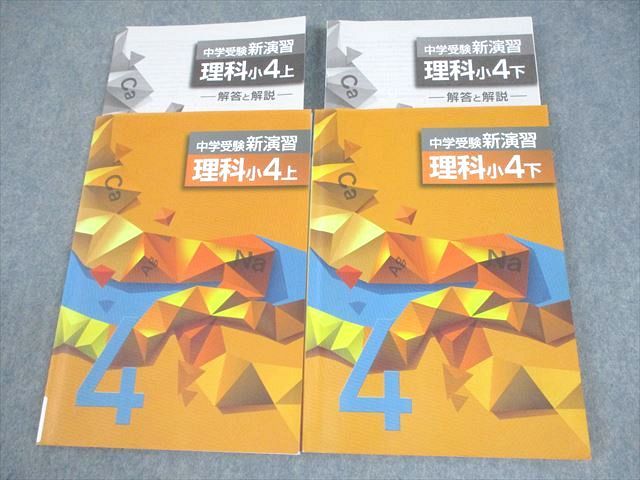 塾専用 小4 理科 中学受験新演習 上/下 状態良い 計2冊 020S5C