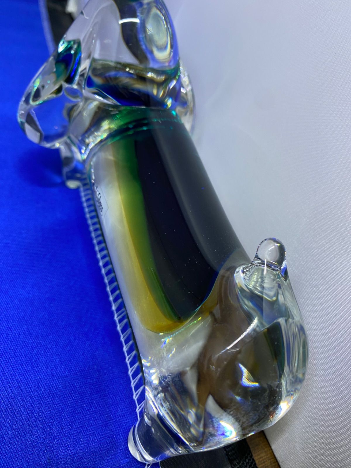 マルティ ガラス製ダックスフント犬の置物ハンドメイド マルティ ガラス製ダックスフント犬の置物ハンドメイド ダックス