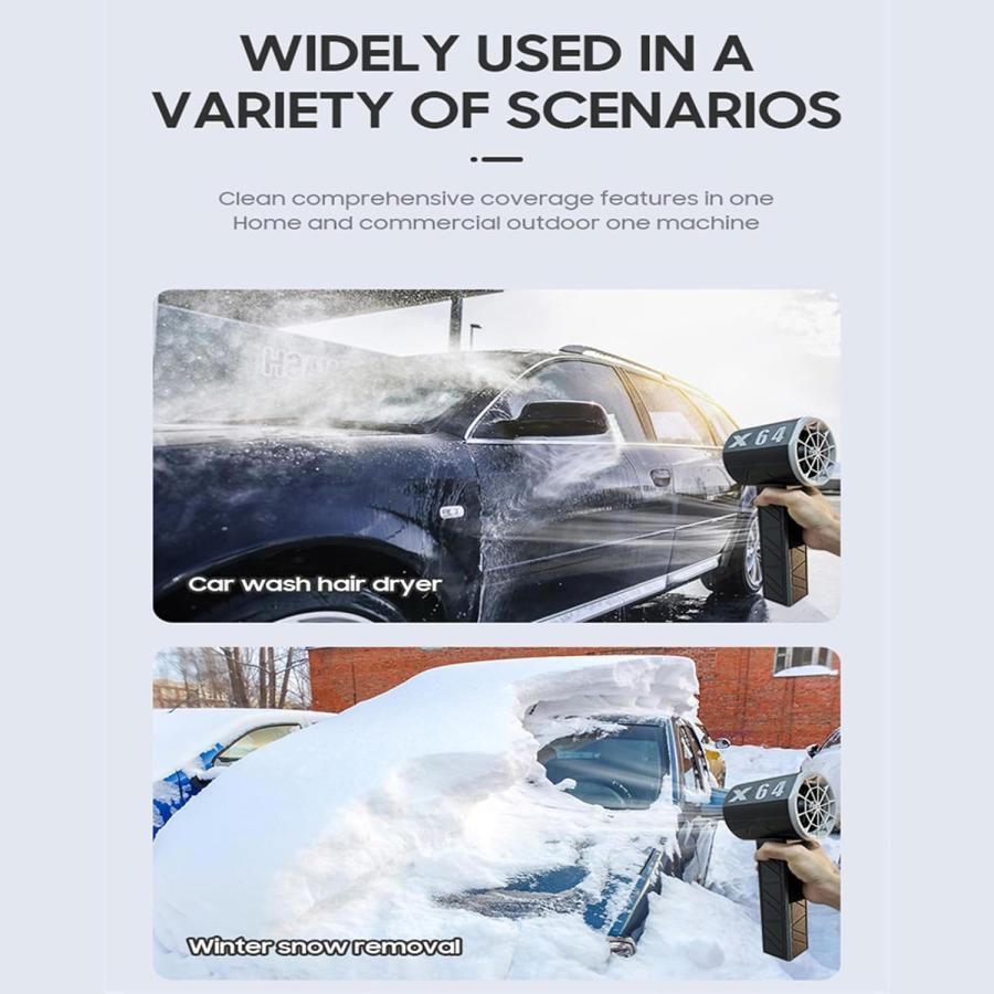 2025 暴力的なターボファン 11ブレードターボジェットファン 無段階車暴力ブロワー 8000mAh ブラシレスモーター送風機 瞬間推力1.4kg s 風 HRDEVELOPMENT_JP