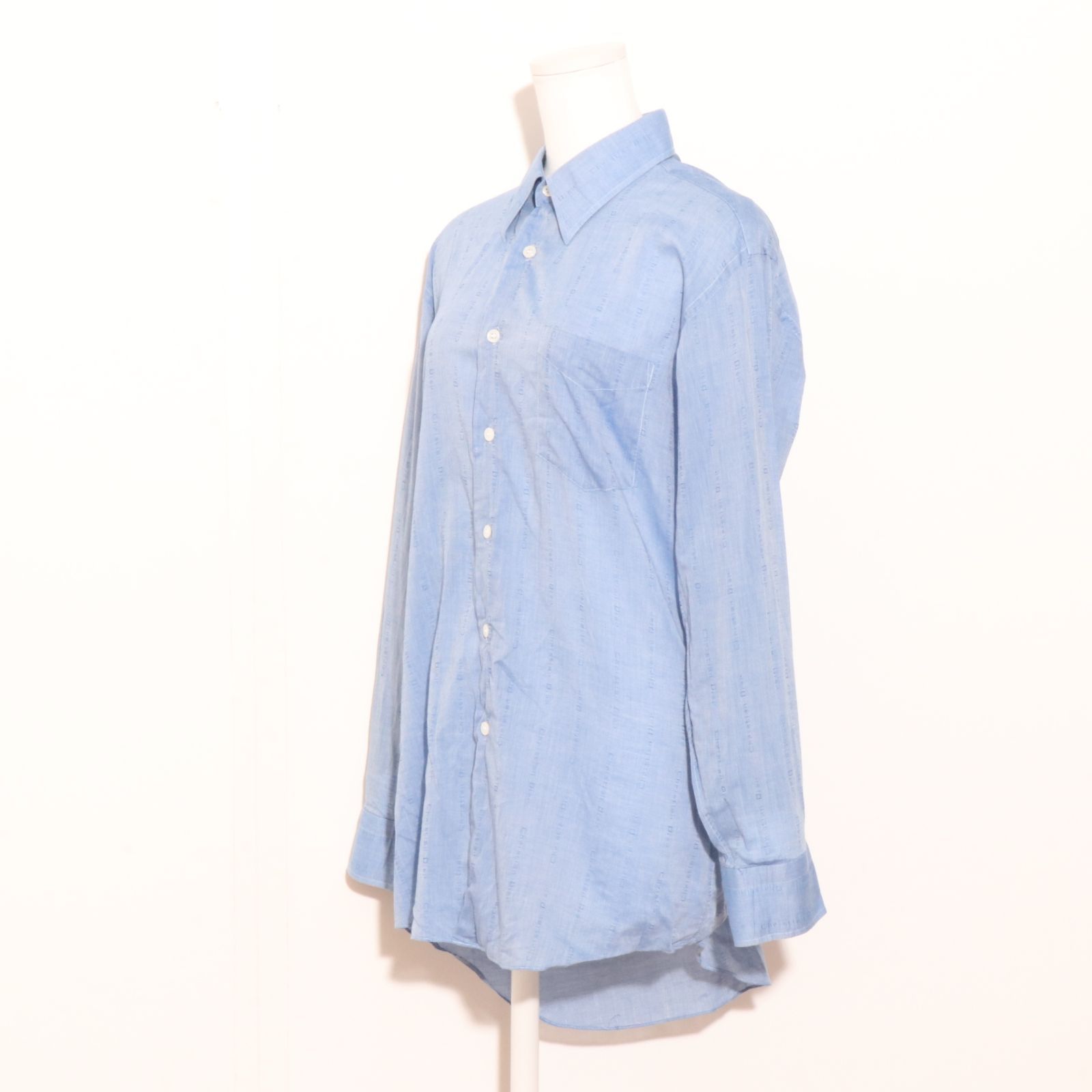 極美品　クリスチャンディオール 長袖シャツ　ブルー　L〜XL 大きいサイズ Christian Dior（シャツ/ブラウス(長袖/七分)）のフリマアイテム一覧