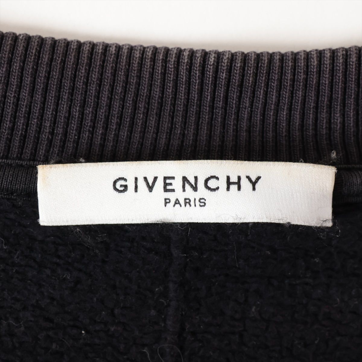 美品 ジバンシー プリント コットン スウェット M ブラック  