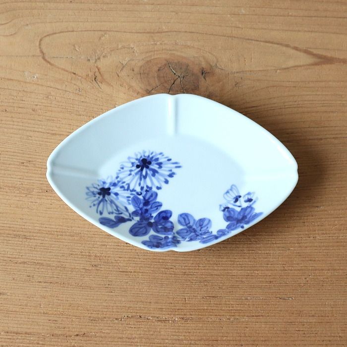 渋草焼 芳国舎 花絵 ひし皿 磁器 ④ - メルカリ