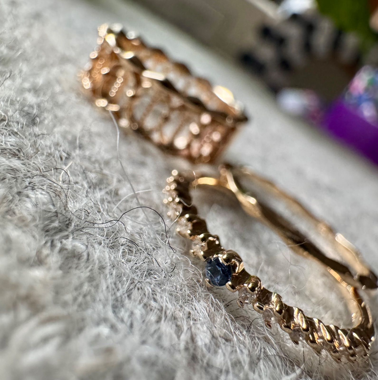 agete◇K10*11号*2008年クリスマス限定リング3点セット*アガット