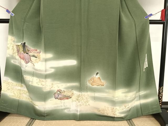 平和屋着物○友禅師・京の名工・伝統工芸士・樽本伊勢蔵 訪問着 扇面