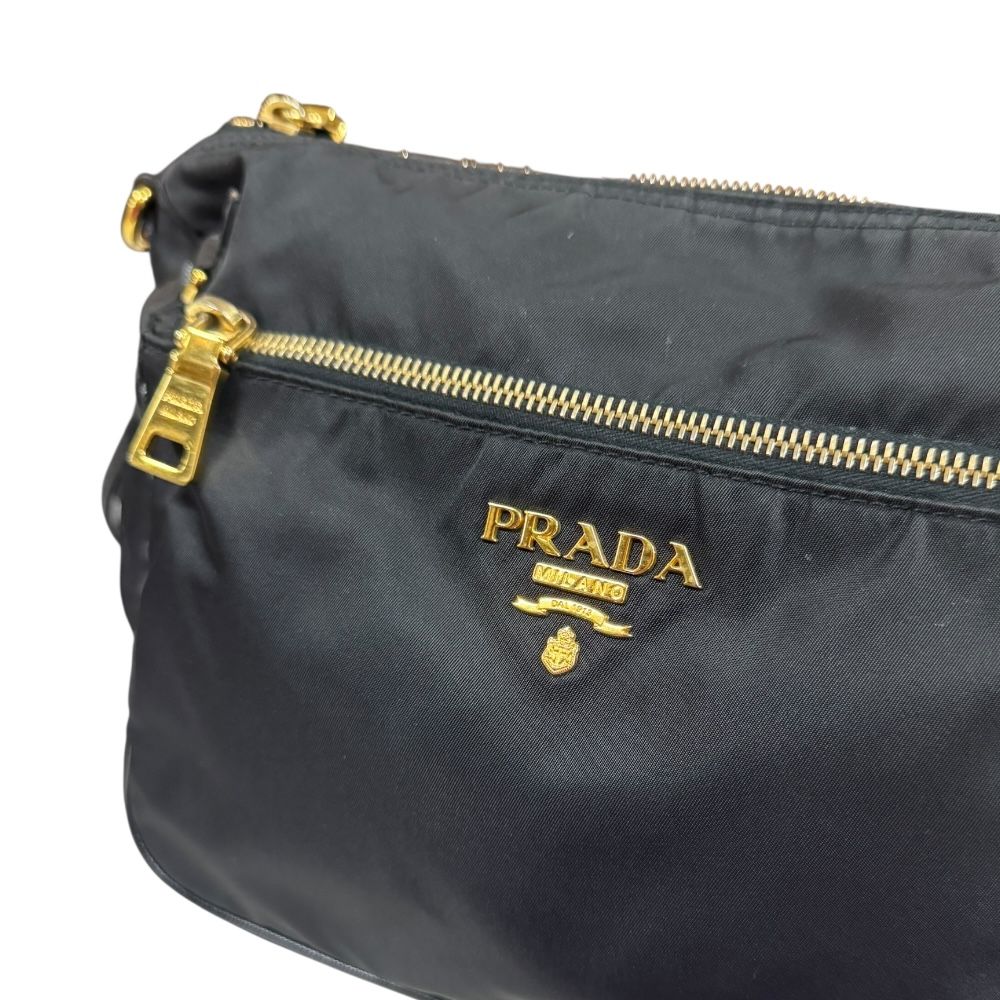 ✨極美品✨プラダ PRADA ボディバッグ ブラック ナイロン PRADA 【超美品】プラダ ナイロン ボディバッグ ウエストバッグ