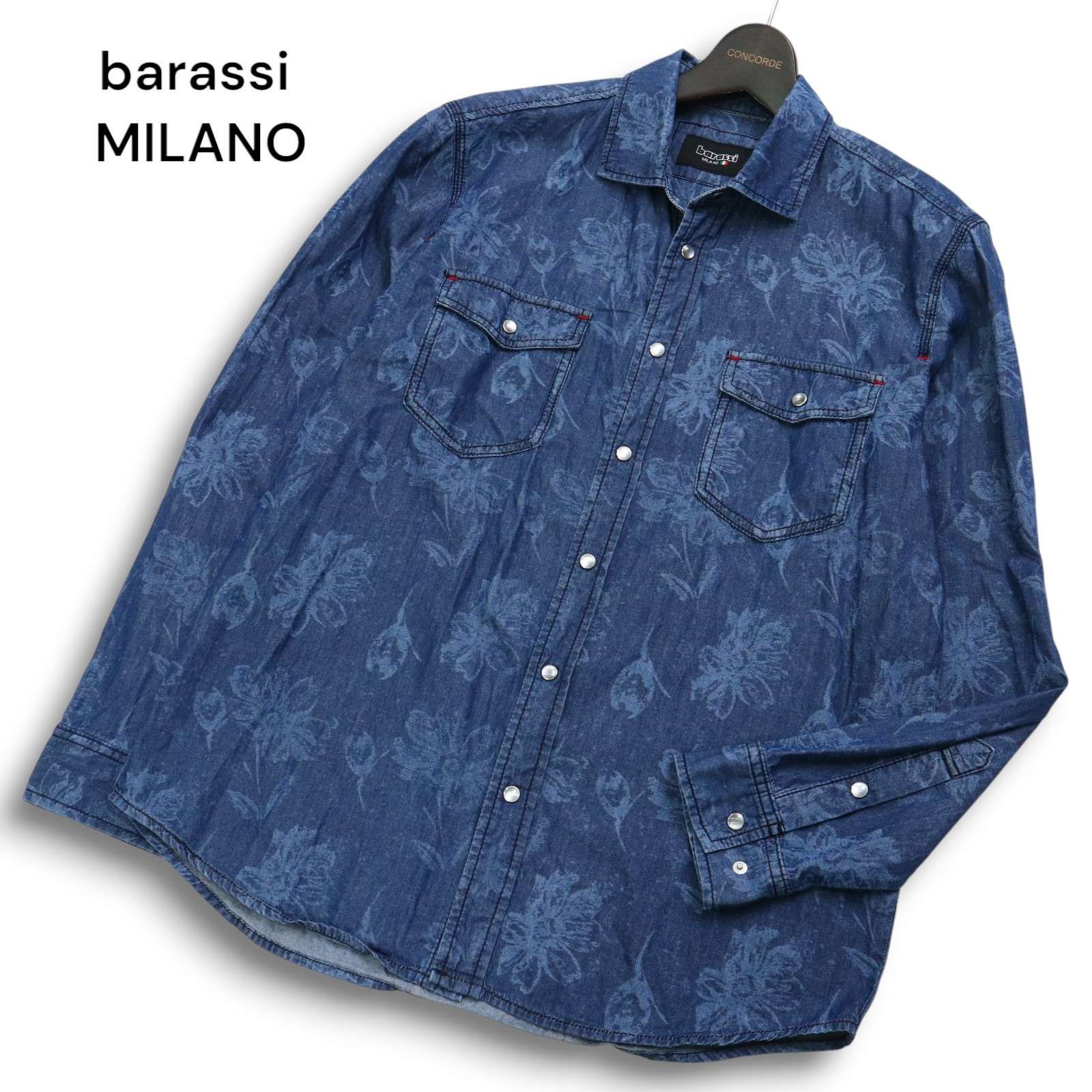 barassi MILANO バラシミラノ コットンシャツ 大きいサイズ barassi MILANO バラシミラノ コットンシャツ 大きいサイズ