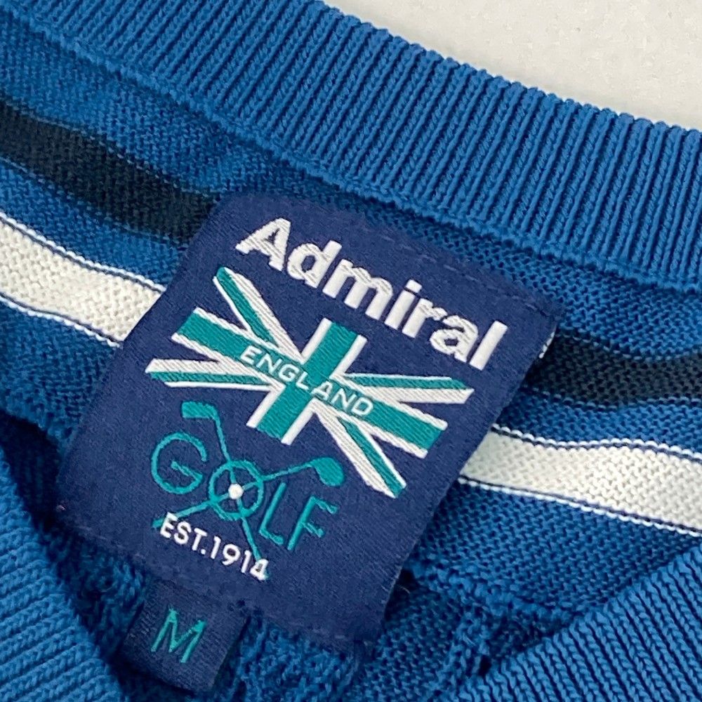 サイズ：M ADMIRAL アドミラル  Vネック ニットベスト  ブルー系 [240101425915] ゴルフウェア メンズ ストスト 1-240101425915-m-01-pl.jpg