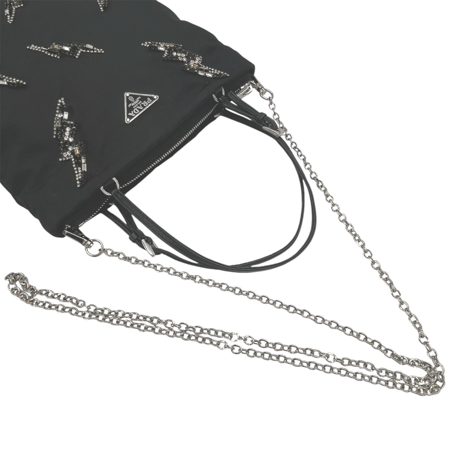 PRADA プラダ ナイロンバッグ ビジュー 2wayバッグ ハンドバッグ