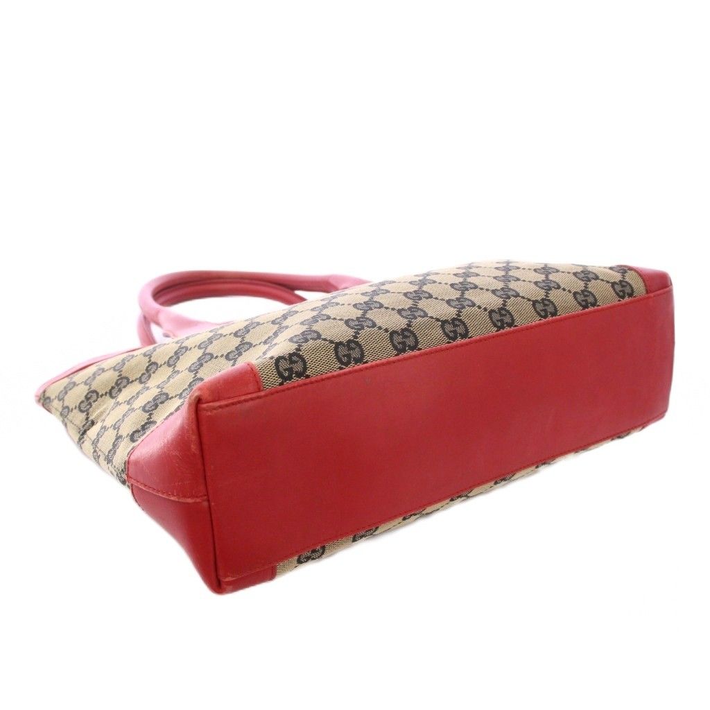 グッチ GUCCI トートバッグ ハンドバッグ GGキャンバス レザー