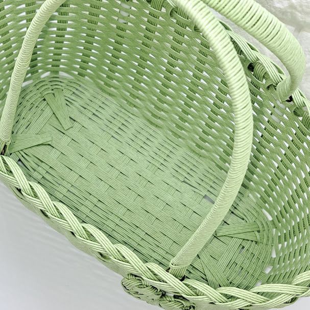 【特大】かごバッグ 灰みどり(カーキ)からしクラフト色 特大かごバッグ 灰みどり(カーキ)✕からし✕クラフト色 - メルカリ