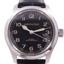 ハミルトン カーキフィールド マーフ オート 38mm 自動巻き メンズ 腕時計 黒文字盤 純正革ベルト H70405730【いおき質店】