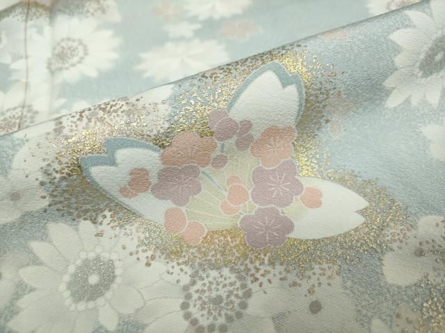 平和屋着物○訪問着 舞花文 金彩 正絹 逸品 DAAY5186ud - メルカリ