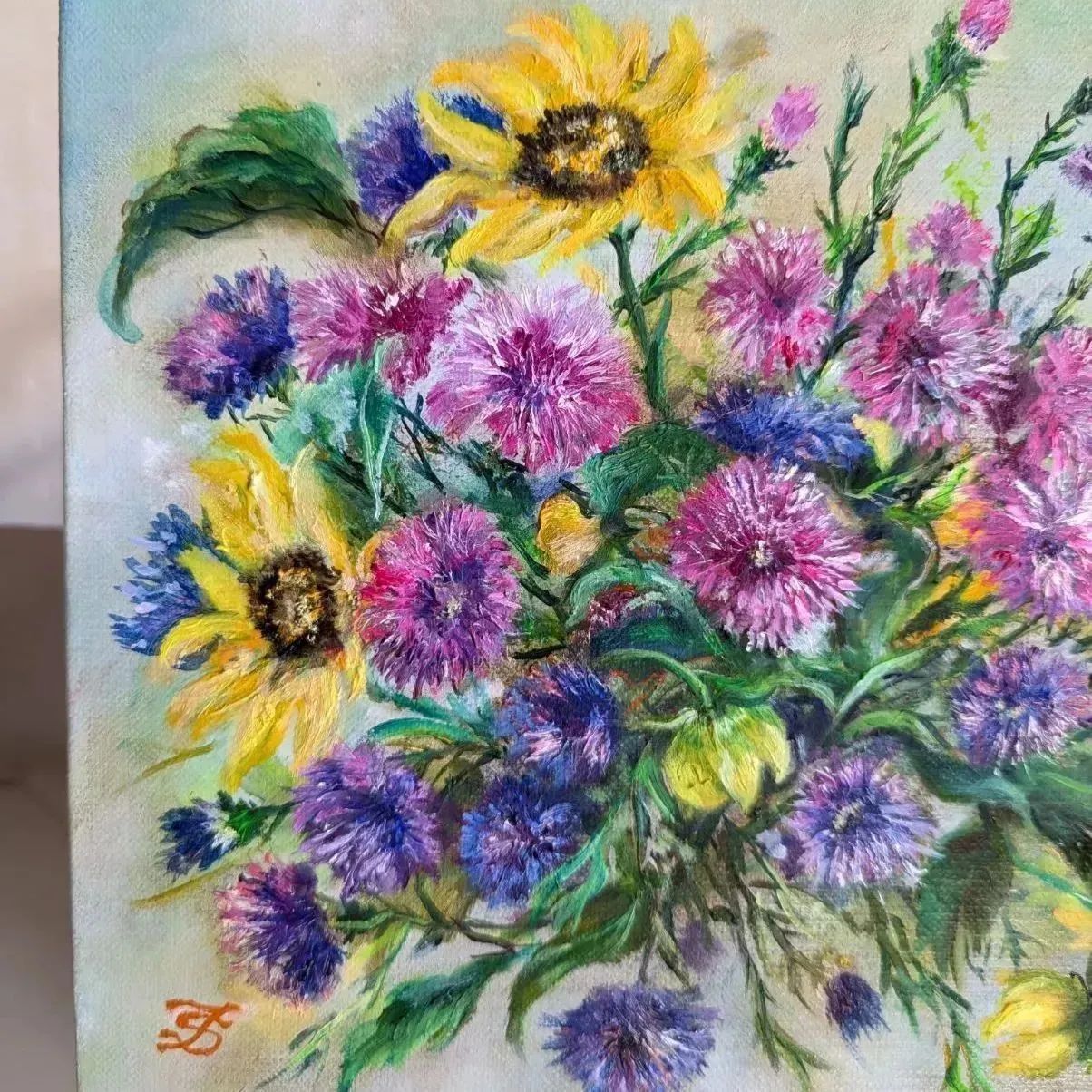 風景画 インテリア 一点もの 油絵絵画 油絵 花の絵 静物画