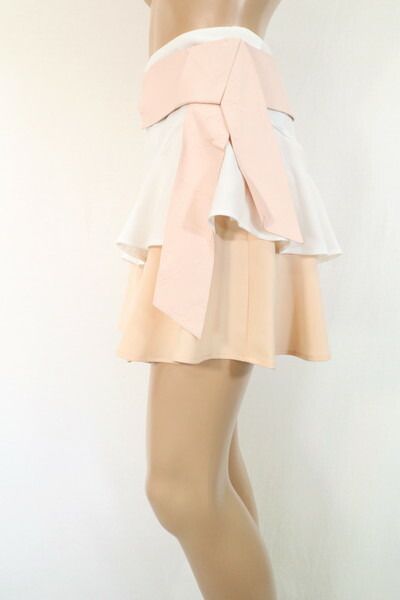 PINK HOUSE 2024ピンクハウスリボン＆フリル使いローンミディスカート PINK HOUSE 2024ピンクハウスリボン＆フリル使いローンミディスカート