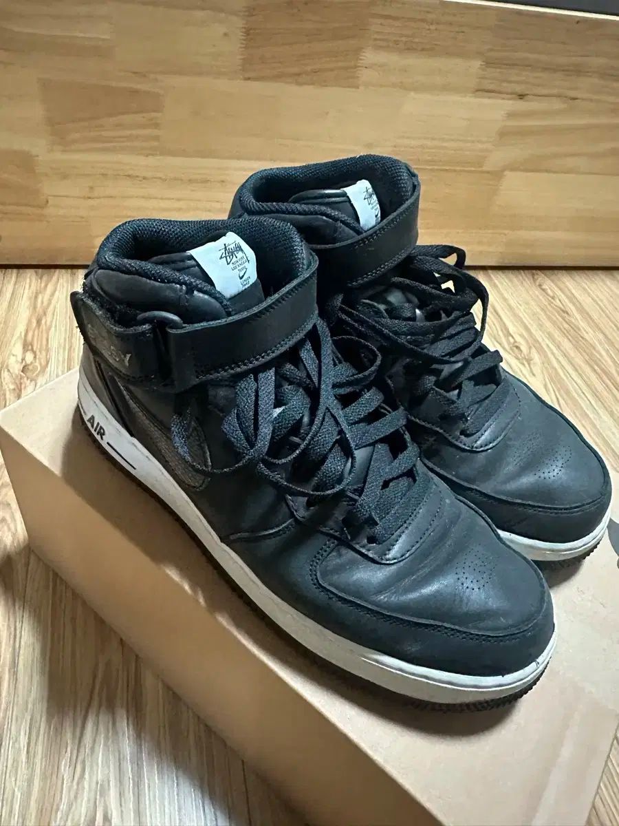 NIKE ナイキ x STUSSY ステューシー エアフォース AIR FORCE 1 07 ミッド SP ブラック サイズ 270