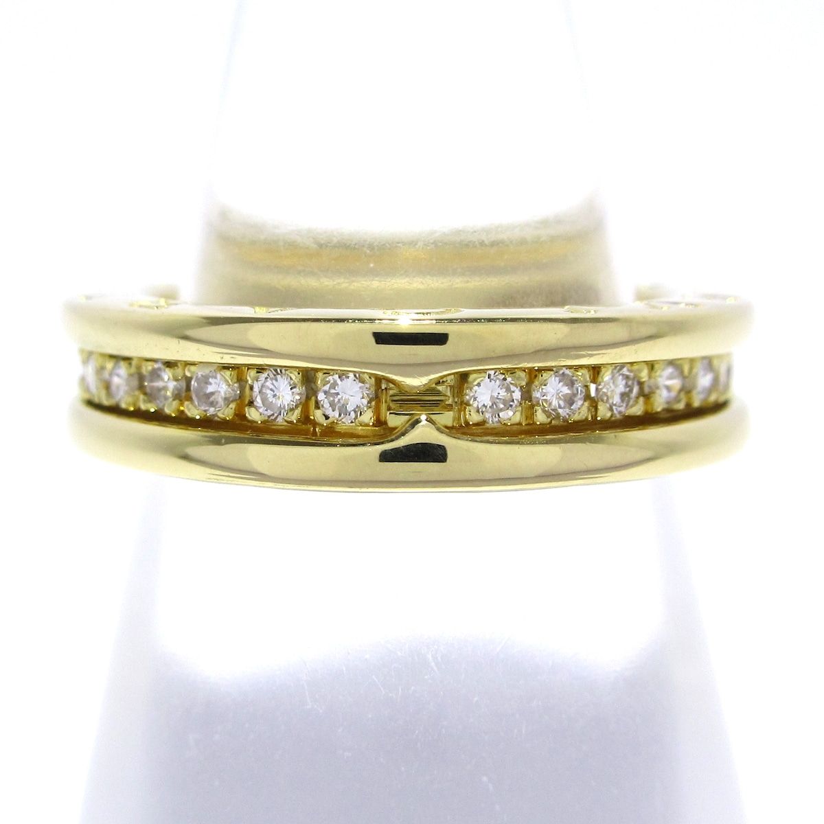 【美品】BVLGARI ブルガリ 指輪 B.ZERO1 K18WG 49号 ブルガリ BVLGARI パーフェクトミステイク B-zero.1 ビー