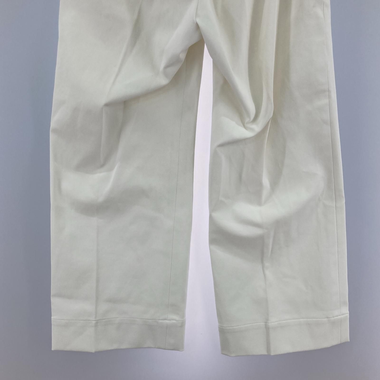 【新品未使用】M・fil エムフィル　パンツ　 38 ホワイト M-fil エムフィル イージークロップドパンツ size36/ホワイト