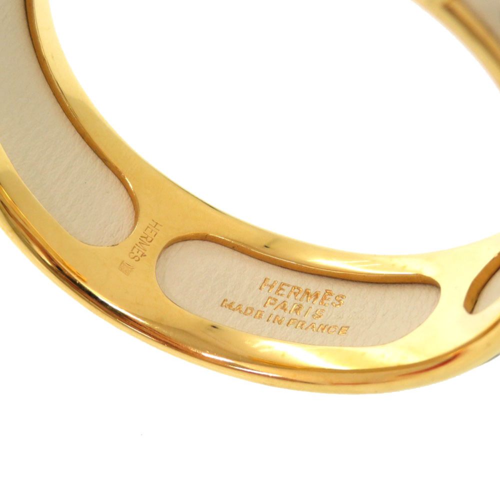 楽天市場】エルメス HERMES バングル レザー/メタル イエロー