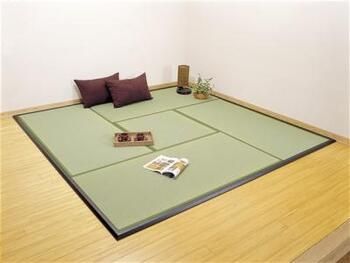 座 置き畳 ユニット畳 システム畳 一畳 い草 国産 日本製 和室 フローリング対応 ナチュラル お手入れ簡単 夏 抗菌防臭 汚れにくい 88×176×2.2cm 2枚組 座 置き畳 ユニット畳 システム畳