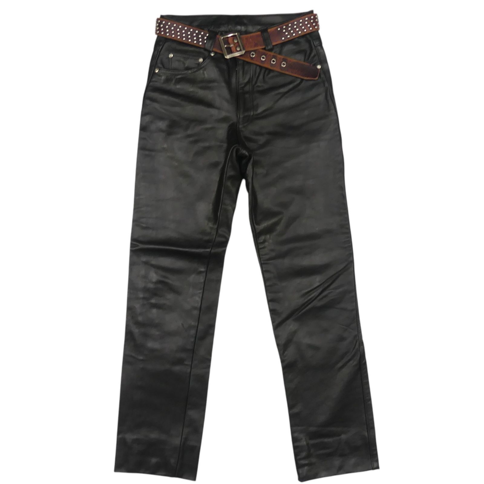 Sohott レザー ジーンパンツ　W30インチ(アメリカ製) アメリカ製 Schott ショット レザーパンツ 本革 90s