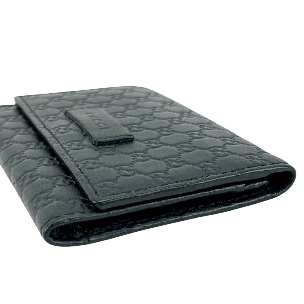 グッチ カード ケース 名刺入れ グッチシマ マイクロ レザー ブラック 544030 448546 1