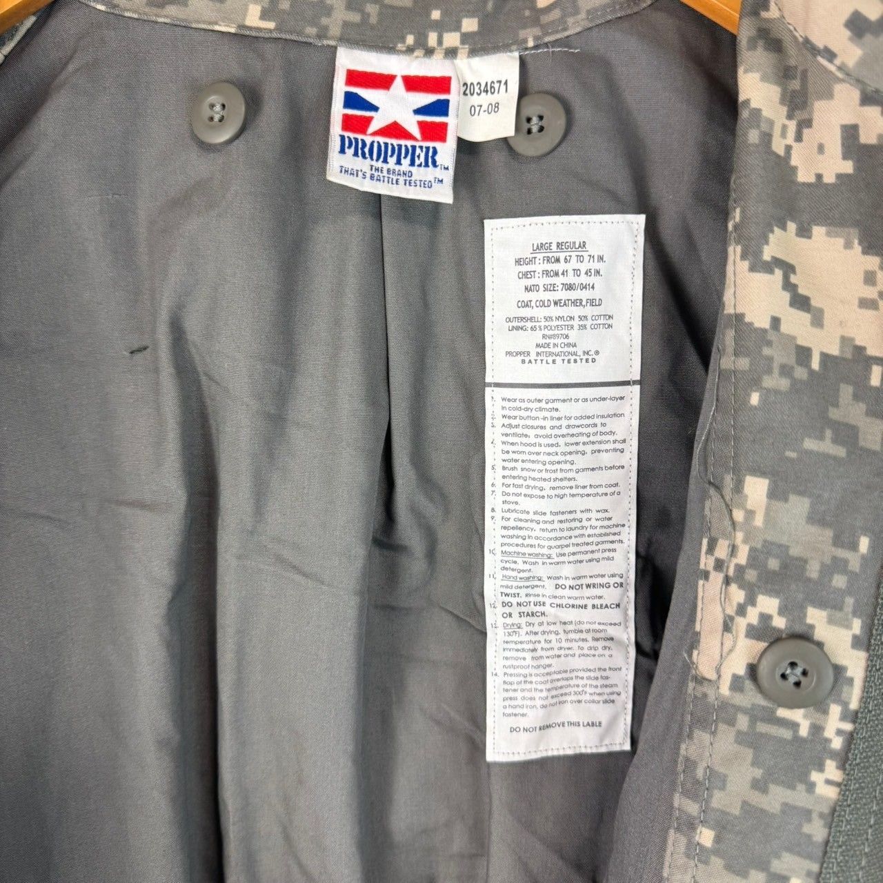 PROPPER プロッパー U.S.ARMY ミリタリージャケット コンバット 