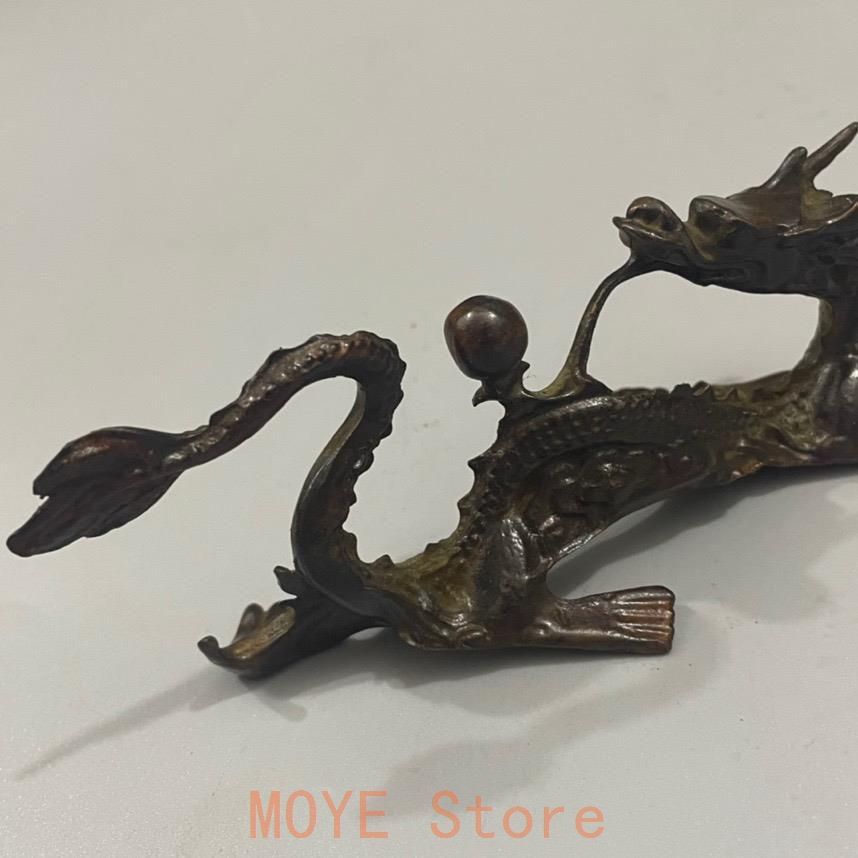 銅 細工 中華竜 筆架 筆棚 文房四宝 書道具 文房具 装飾品 工芸