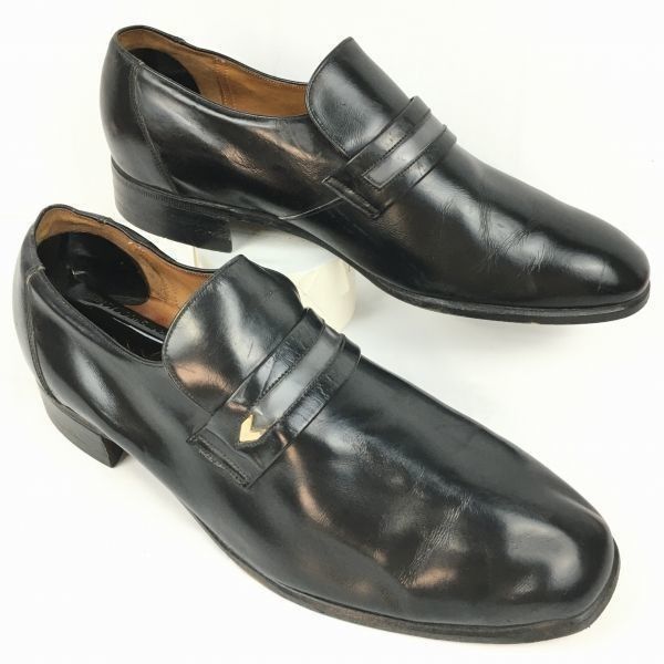 試着交換OK！church's/チャーチ　希少CARDINALS/Vintage 　size8.5/27.0程度　ローファー/ビジネスシューズ〈黒/BLACK/ブラック〉〕/men's 菅NO.WZD-191 試着交換OK！church's/チャーチ 希少CARDINALS/Vintage size8.5/27.0