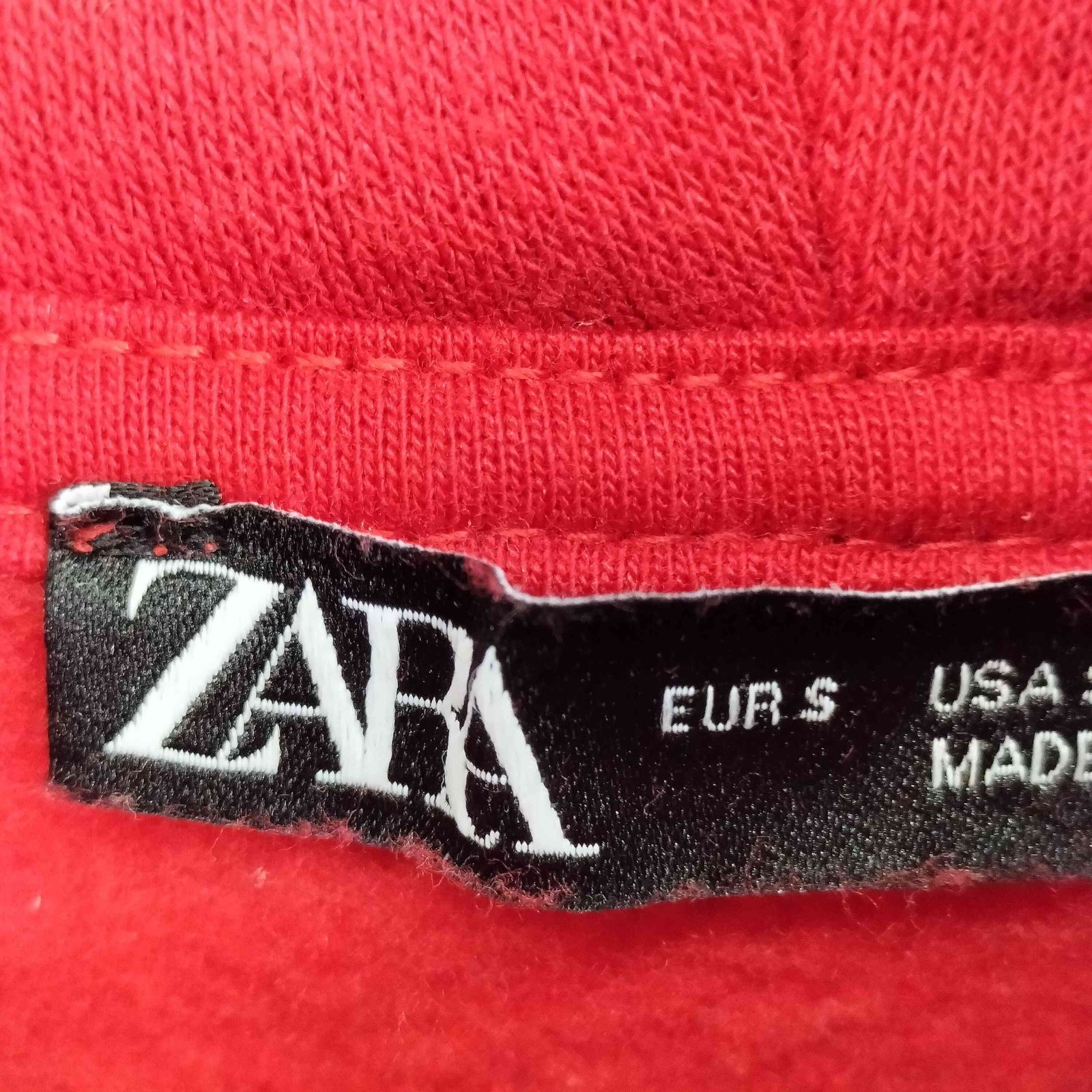 ザラ ZARA クロップドプルオーバーパーカー レディース import