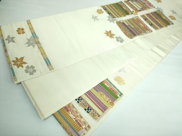 平和屋本店□極上 太鼓柄 本袋帯 龍村平蔵柄 厳毛錦 金銀糸 共箱付き  