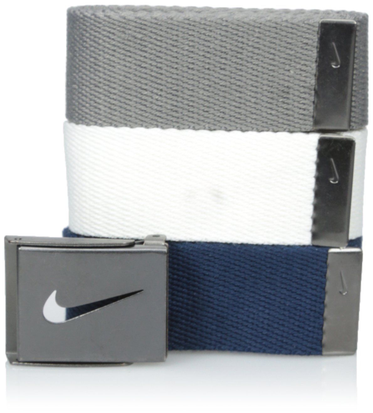 Nike Men s 3 Pack Golf Web Belt White|Gray|Navy One Size ホワイト|グレー|ネイビー Free Size