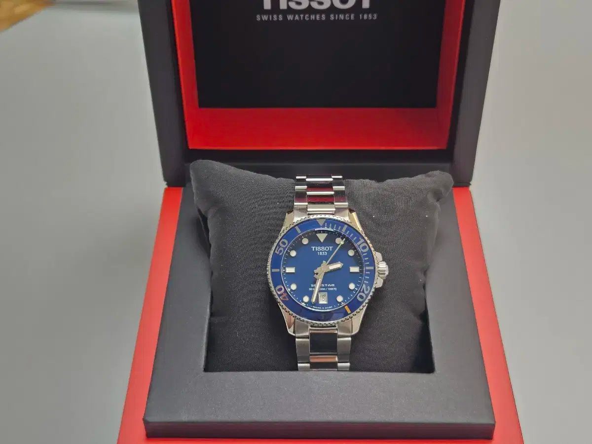 TISSOT ティソ シースター 1000 36mm ブルー 青文字盤 ダイバー 時計