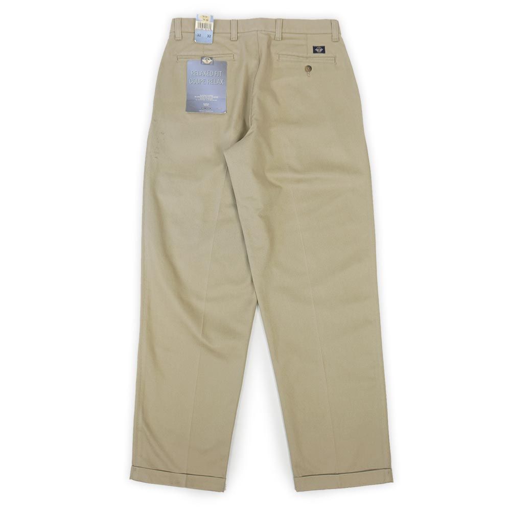 ドッカーズ DOCKERS 未使用 デッドストック 00's 2000年代 2タック チノパンツ トラウザー ストレート Levi's リーバイス傘下 USA ヴィンテージ アメリカ古着 メンズ ズボン ベージュ W32 L32【中古】