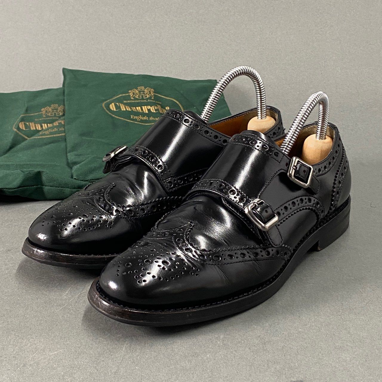 Church's チャーチ LANA ラナ ダブルモンク ウィングチップ 黒 Church's チャーチ LANA ラナ ダブルモンク ウィングチップ 黒