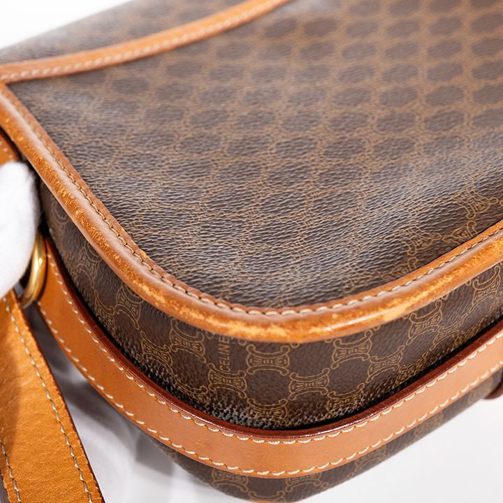◇バッグ◇CELINE セリーヌ M93 マカダム柄 PVC×レザー ショルダー