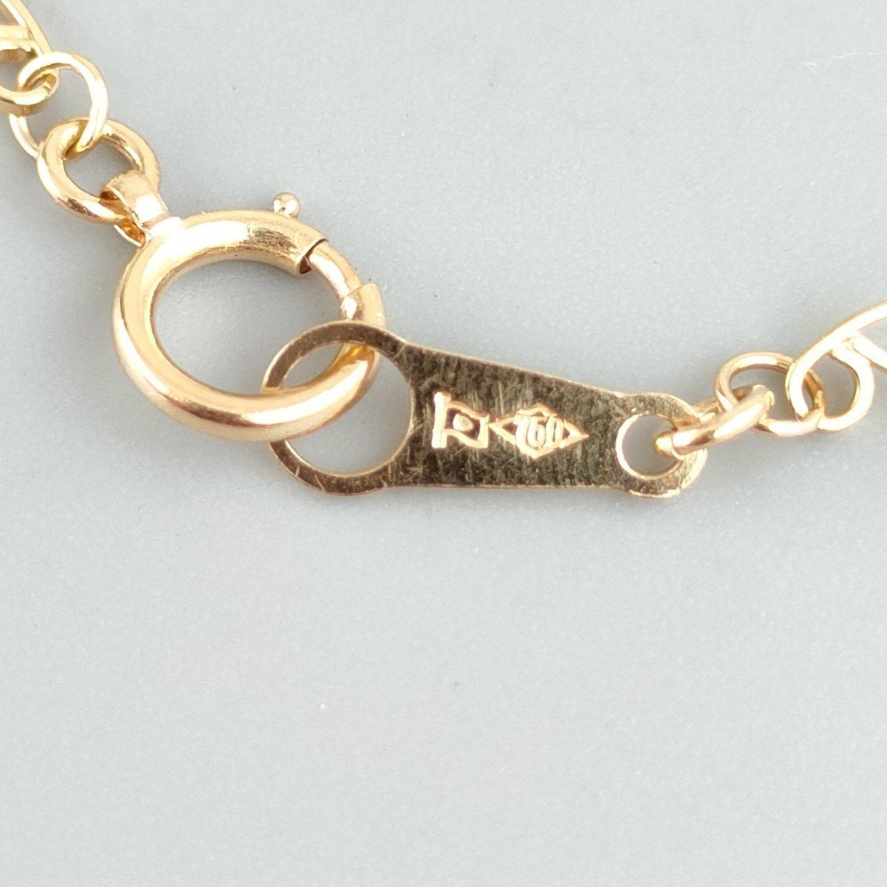 18金 K18 デザインブレスレット レディース 1.6g 18㎝ C557