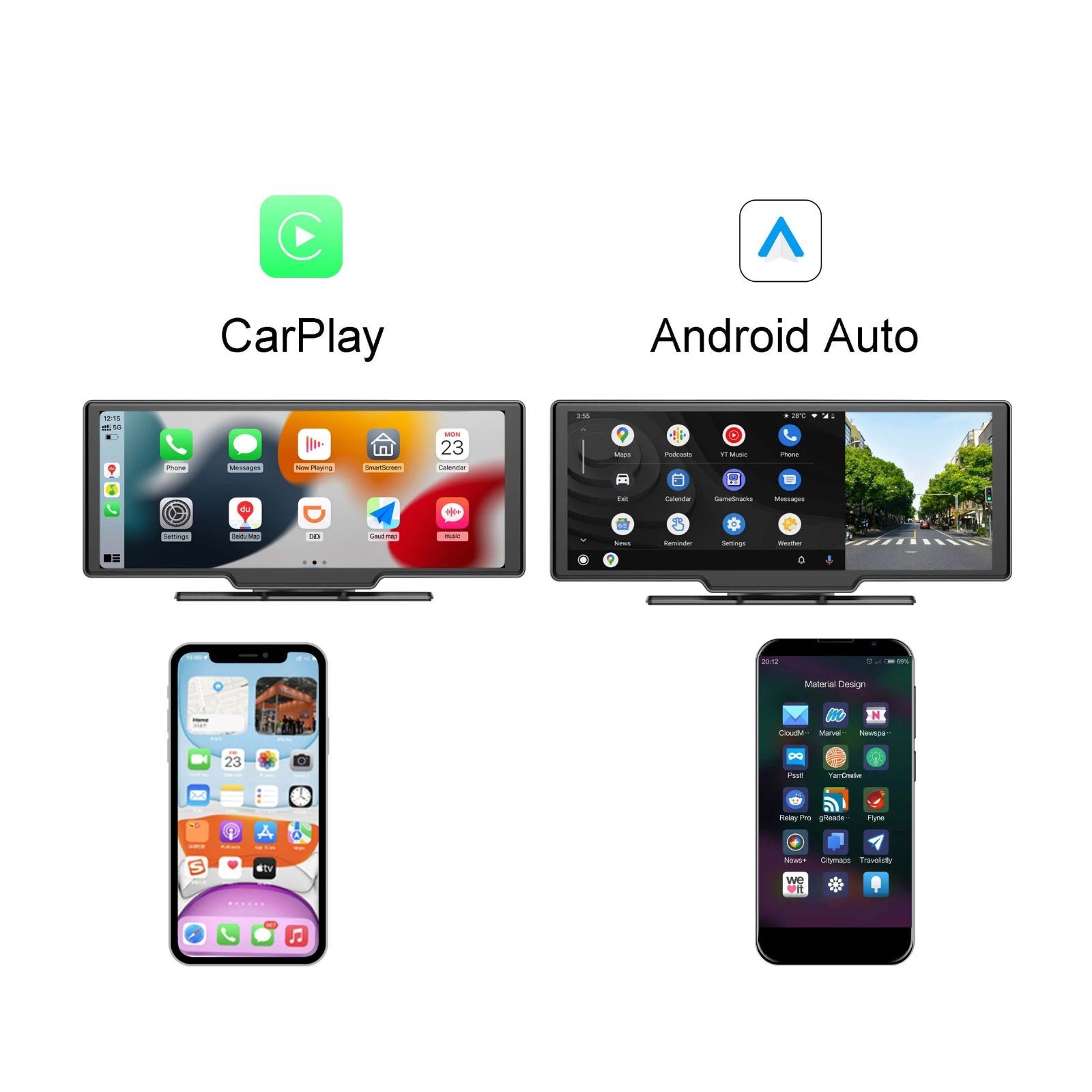 オールインワンハイスペックモニターシステム CarPlay 前後ドラレコ