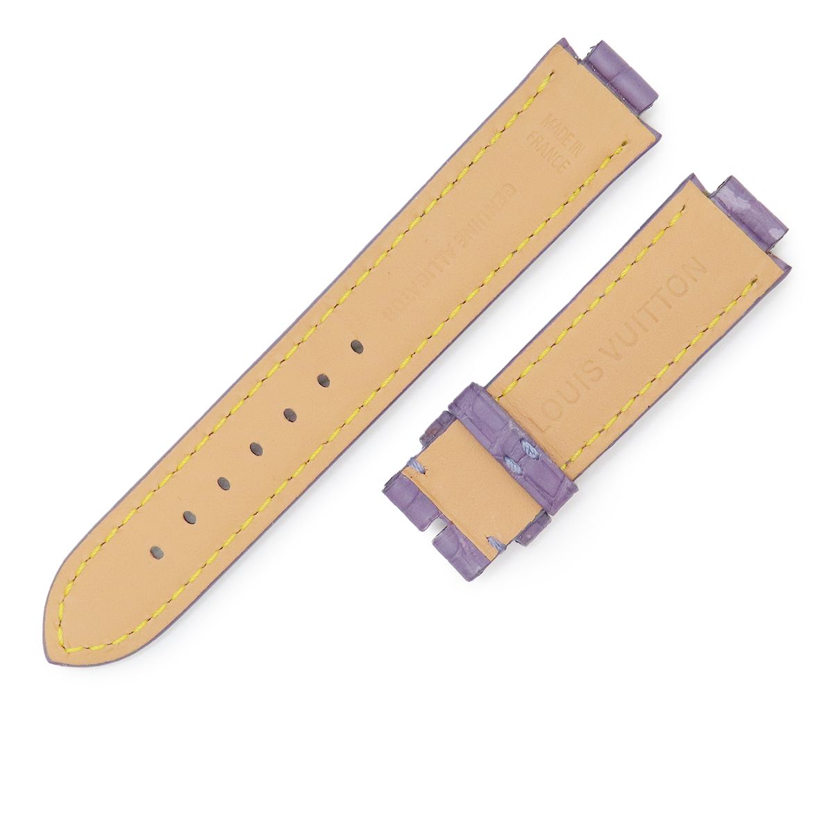 ルイヴィトン LOUIS VUITTON 腕時計パーツ タンブール用 クロコバンド クロコダイル パープル 純正 替え ベルト ストラップ 17mm パープル 紫