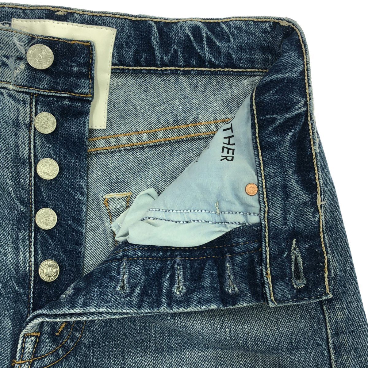 MOTHER マザー SUPERIOR ヴィンテージ加工クロップドワイドデニム  