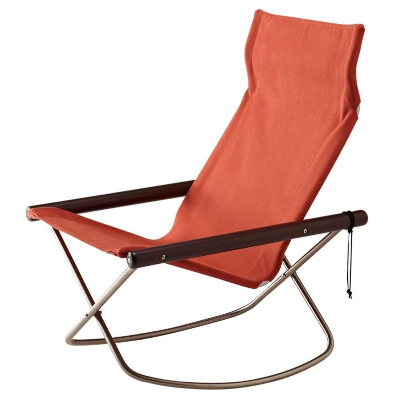 NychairX ニーチェア X ロッキング ダークブラウン|レンガ NY-111 | 折りたたみ椅子 ロッキングチェア デザイナーズチェア 新居猛 パーソナルチェア